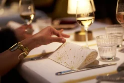 Bio Dunicel® Tête-à-Tête-Tischläufer 0,4 x 24 m Sparkly White