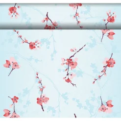 Bio Dunicel® Tête-à-Tête-Tischläufer 0,4 x 24 m Cherry Breeze Blue