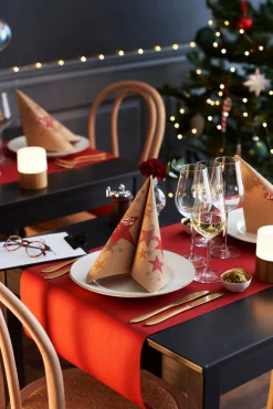 Bio Dunicel® Tête-à-Tête-Tischläufer 0,4 x 24 m Rot