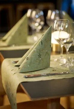 Bio Dunicel® Tête-à-Tête-Tischläufer 0,4 x 24 m Noel Pistachio