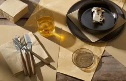 Bio Dunicel® Tête-à-Tête-Tischläufer 0,4 x 24 m Leaves Natural