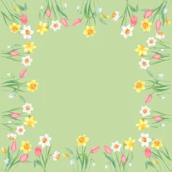 Bio Dunicel®-Mitteldecke 84 x 84 cm Spring Melody