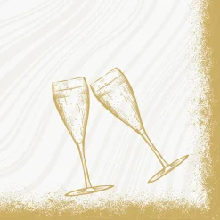 Bio Dunisoft® Serviette 40 x 40 cm Sparkly cheers wh