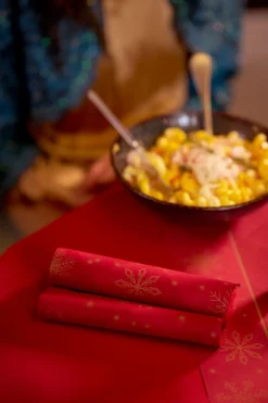 Bio Dunisoft® Serviette 40 x 40 cm Rhombus Bordeaux