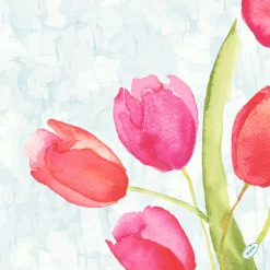 Bio Dunisoft® Serviette 40 x 40 cm Painted Tulips