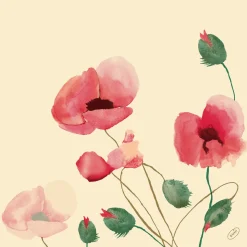 Bio Dunisoft® Serviette 40 x 40 cm Poppy Charm