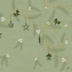 Bio Dunisoft® Serviette 40 x 40 cm Noel Pistachio