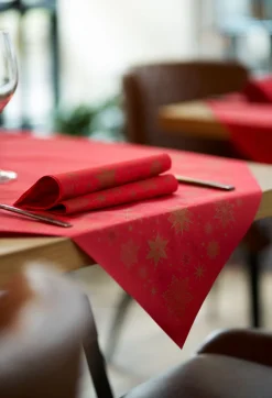 Bio Dunisoft® Serviette 40 x 40 cm Stargazing Red