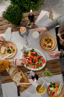 Bio Servierteller, Bagasse 32 cm Weiß