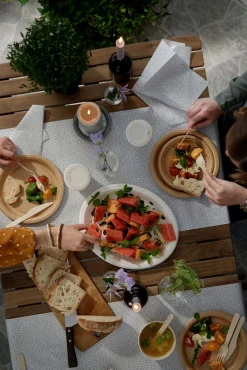 Bio Servierteller, Bagasse 32 cm Weiß