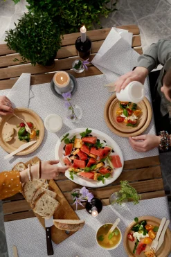 Bio Servierteller, Bagasse 32 cm Weiß