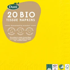 Bio Tissue-Serviette 24 x 24 cm Gelb 3-lagig