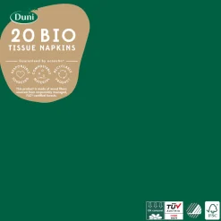 Bio Tissue-Serviette 33 x 33 cm Jägergrün 3-lagig