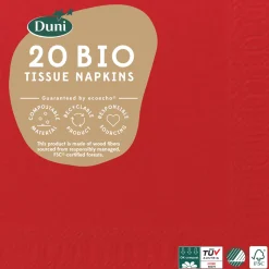 Bio Tissue-Serviette 24 x 24 cm Rot 3-lagig