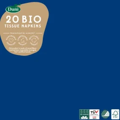 Bio Tissue-Serviette 40 x 40 cm Dunkelblau 3-lagig