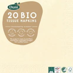 Bio Tissue-Serviette 24 x 24 cm Cream 3-lagig