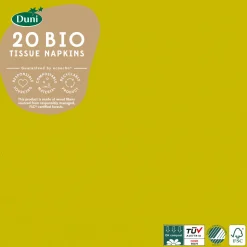 Bio Tissue-Serviette 33 x 33 cm Kiwi 3-lagig