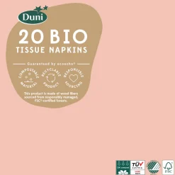 Bio Tissue-Serviette 24 x 24 cm Mellow Rose 3-lagig