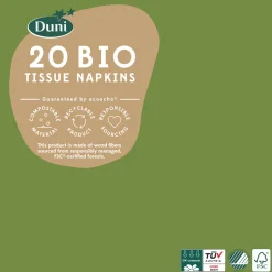 Bio Tissue-Serviette 24 x 24 cm Leaf Green 3-lagig
