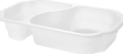 Biokunststoff Schale Take-Away 250 x 159 x 45 mm Weiß 2-Teilung