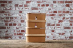 Brick Box Medium 250/250 ml Braun 2-Teilung