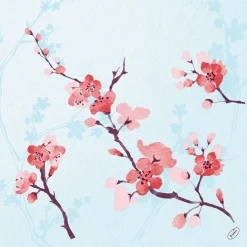 Classic-Serviette 40 x 40 cm Cherry Breeze Blue