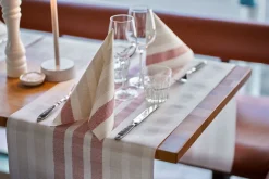 Classic-Serviette 40 x 40 cm Rigato Bordeaux