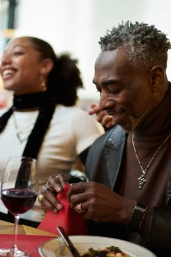 Classic-Serviette 40 x 40 cm Stargazing Red