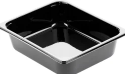 CPET-Schale ½ GN 325 x 265 x 79 mm Schwarz ungeteilt