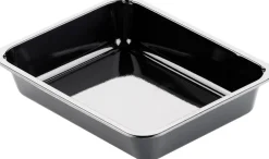 CPET-Schale 225 x 175 x 43 mm Schwarz ungeteilt