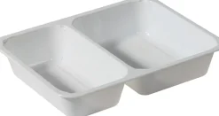 CPET-Schale 225 x 175 x 43 mm Weiß 2-Teilung