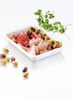 CPET-Schale 225 x 175 x 34 mm Weiß ungeteilt