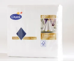 Duni Elegance®-Serviette Crystal 40 x 40 cm Weiß