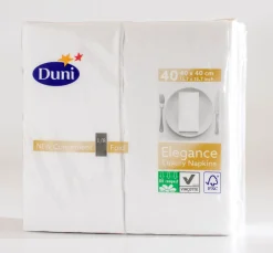 Duni Elegance®-Serviette Lily 40 x 40 cm Weiß