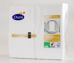 Duni Elegance®-Serviette Lily 48 x 48 cm Weiß