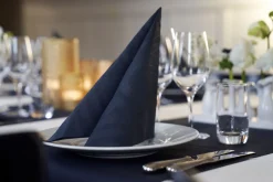 Duni Elegance®-Serviette Lily 40 x 40 cm Schwarz