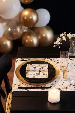 Dunicel® 3 in 1 0,4 x 4,8 m Festive Bubbles Black