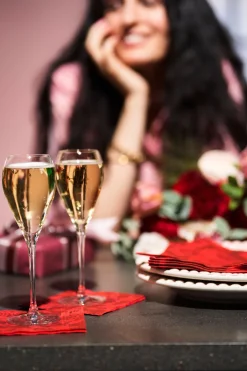 Dunicel® Mitteldecke 84 x 84 cm Rich Roses