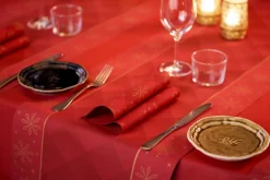 Dunicel® Tête-à-Tête-Tischläufer 0,4 x 24 m Rhombus Bordeaux