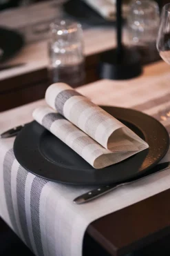 Dunilin®-Serviette 40 x 40 cm Rigato Black