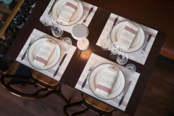 Dunilin®-Serviette 40 x 40 cm Rigato Bordeaux