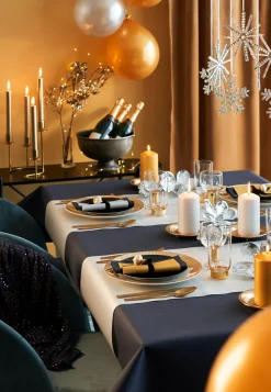 Dunisilk® Tête-à-Tête-Tischläufer 0,4 x 24 m Metallic Silver