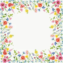 Dunisilk®-Mitteldecke 84 x 84 cm Flowy Meadow
