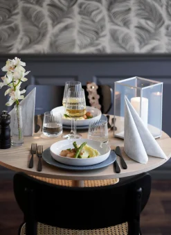 Dunisoft® Serviette 40 x 40 cm Washed Linen Silver