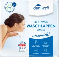Einmal Waschlappen sensitiv Weiß
