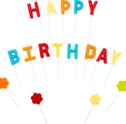 Geburtstagskerzen, Buchstaben, sortiert 70 mm 6 Min. Bunt