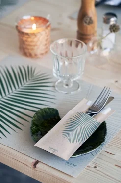 Graspapier-Tischset 30 x 40 cm Leaf