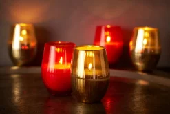 Kerzenglas Ritz 12,5 cm, ø 7,6 cm Rot