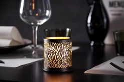 Kerzenhalter Safari Zebra 75 x Ø 75 mm Schwarz