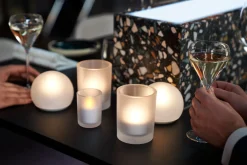 Kerzenhalter Snowy 100 x Ø 80 mm Weiß